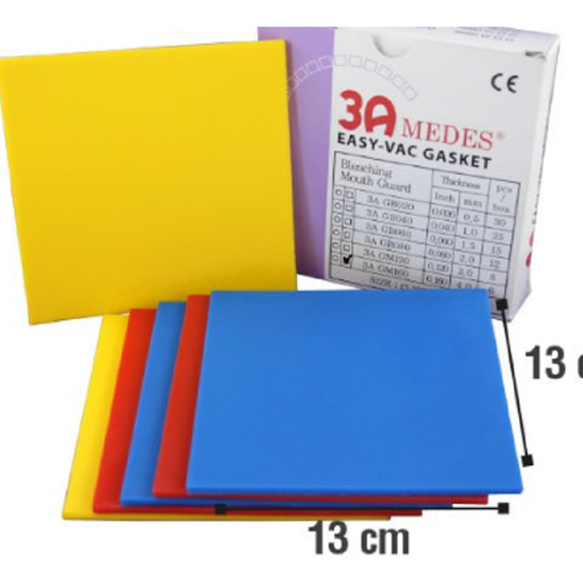 Pack 5 Laminas Dentales Protector Bucal Colores 4mm Termopl. 19