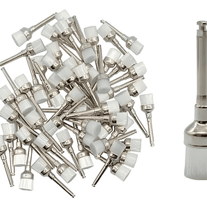 Pack 100 Escobillas Profilaxis Dental Blancas En Caja
