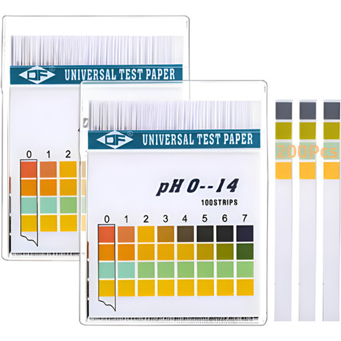 200 Tiras Reactivas Tornasol Medición Ph 0-14 Papel Reactivo 1