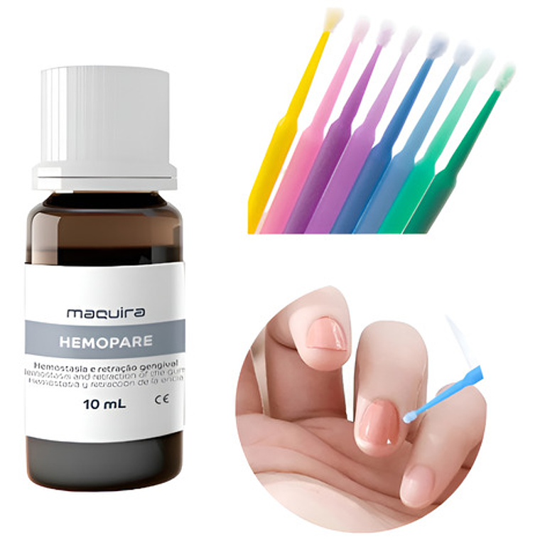 Solución Hemostática O Hemopare De 10 Ml + 100 Microbrush 1