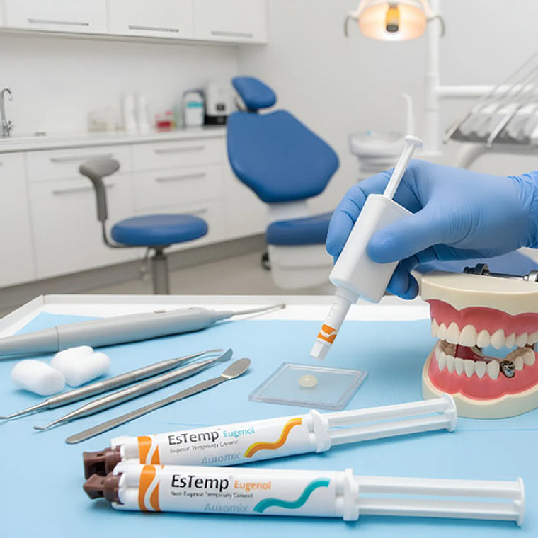 Cemento Temporal Estemp Sin Eugenol Automix Prótesis Spident 4