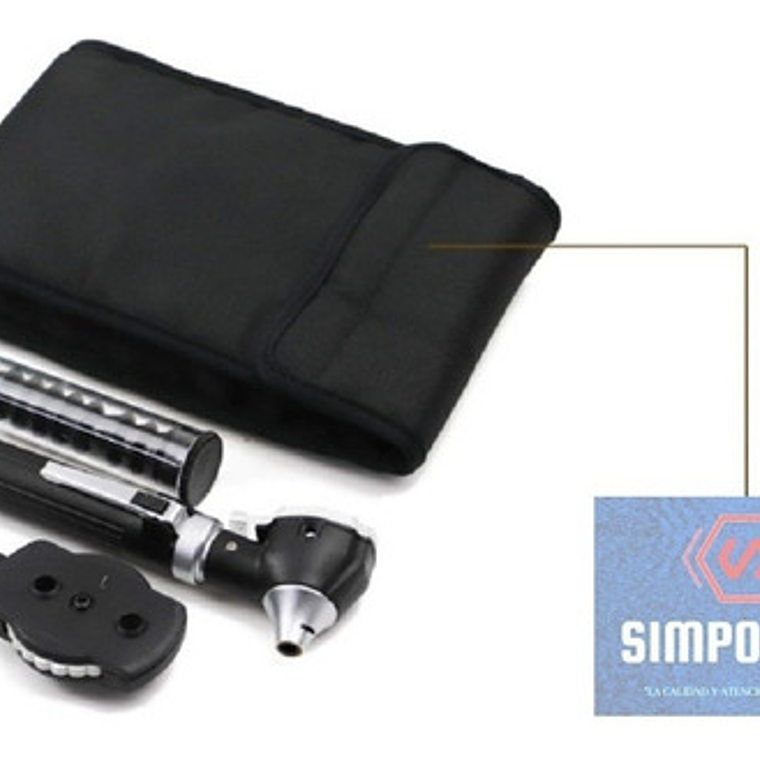 Otoscopio Y Oftalmoscopio Set Medico Reflejo Santiago Full 5