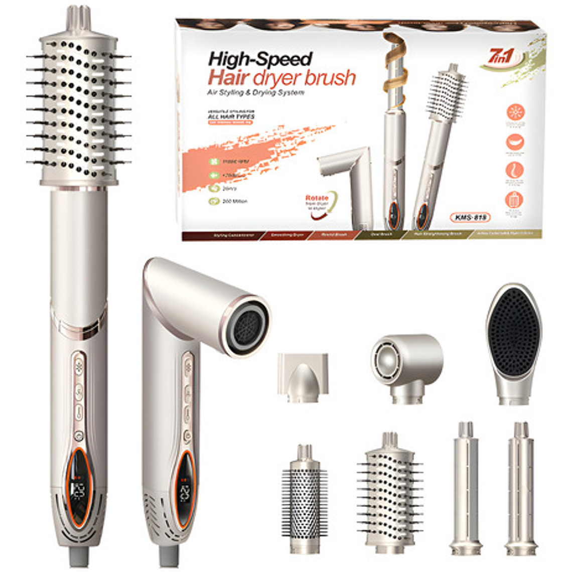 Secador Iónico Multistyler Hair Dryer Curly Scronchies 5