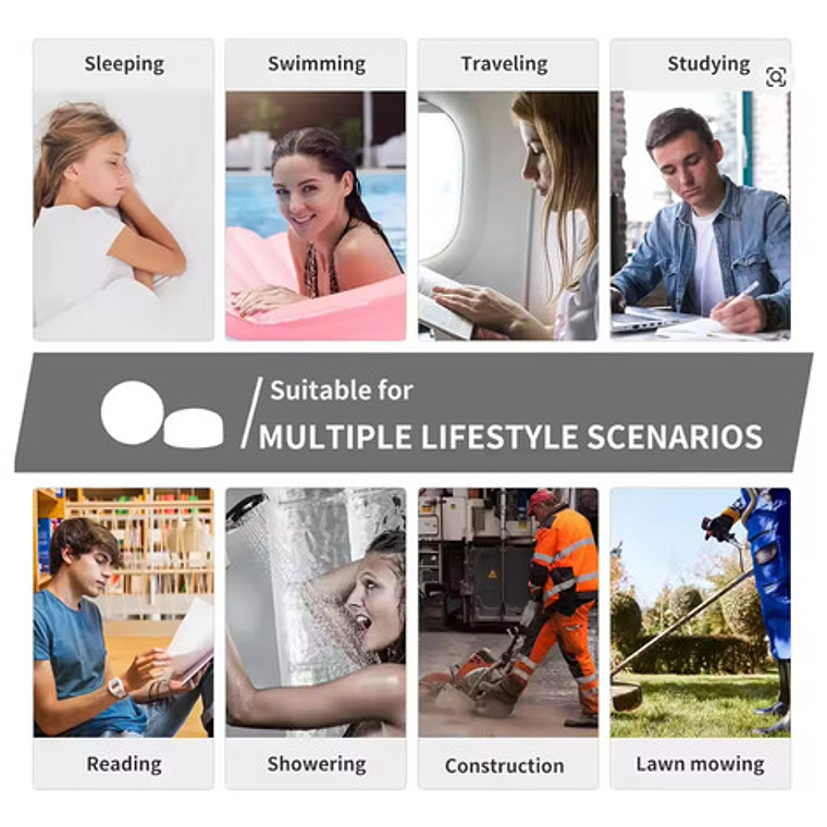 Tapones Oido Silicona Hipoalergénica Moldeable 3 Pares Stgo 11