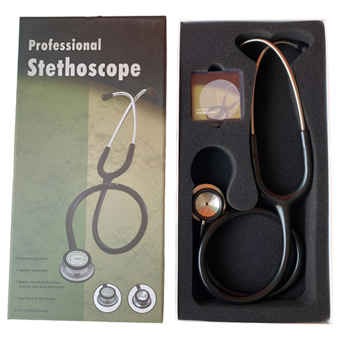 Estetoscopio Dual Premium Estilo Classic Aluminio En Caja 1