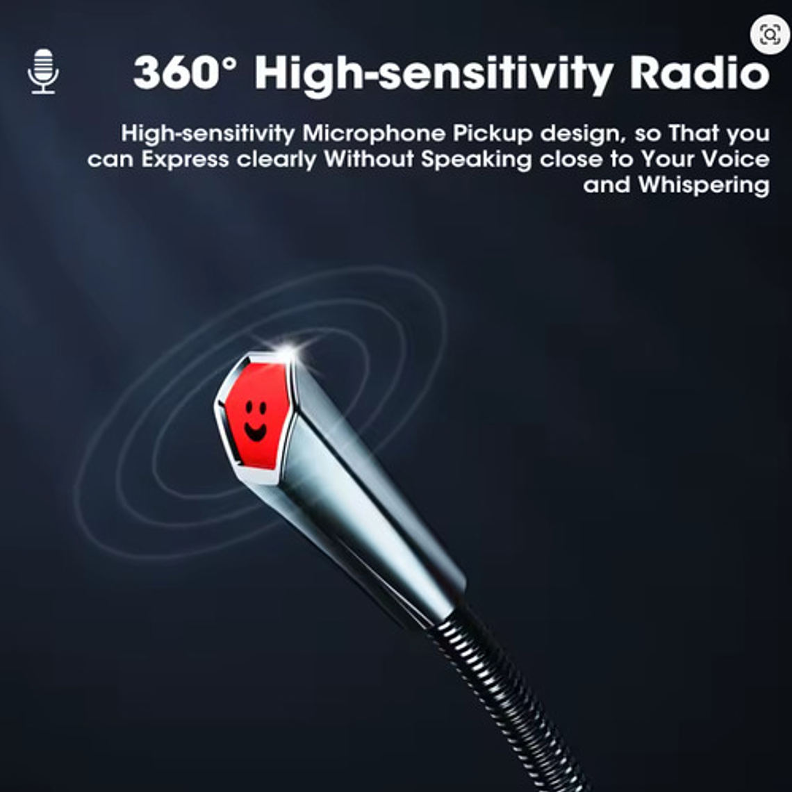 Micrófono De Pie Gamer Portátil Con Swich Flexible Y Macizo 7