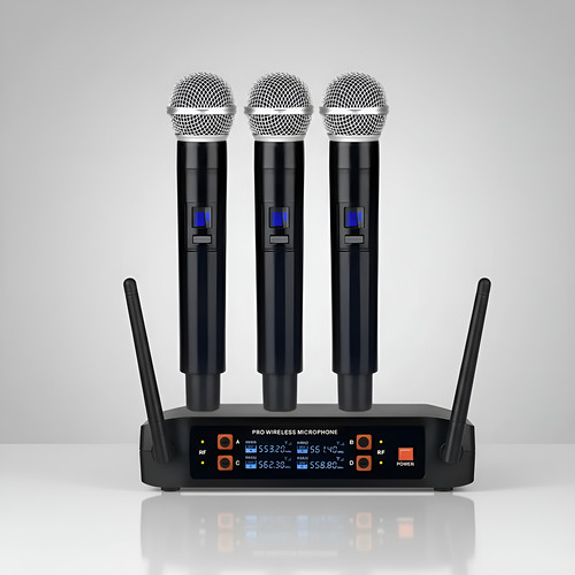 Micrófonos Inalámbricos Profesionales Karaoke Kit 3 Canales 2