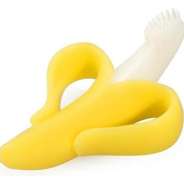 Banana Rascador De Encías Mordedor Cepillo Dientes Infantil Color Amarillo 3