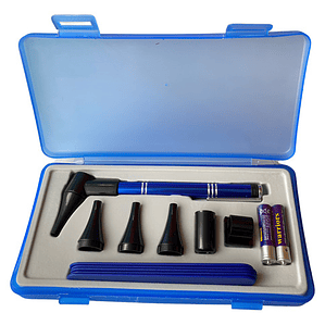 Otoscopio Médico Set  Xl + Conos 2 Pilas Único C/ Estuche