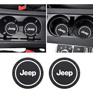 Posa Vasos Goma 7cm Diámetro Logo Jeep X 2 Unidades Santiago