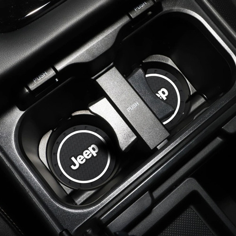 Posa Vasos Goma 7cm Diámetro Logo Jeep X 2 Unidades Santiago 6