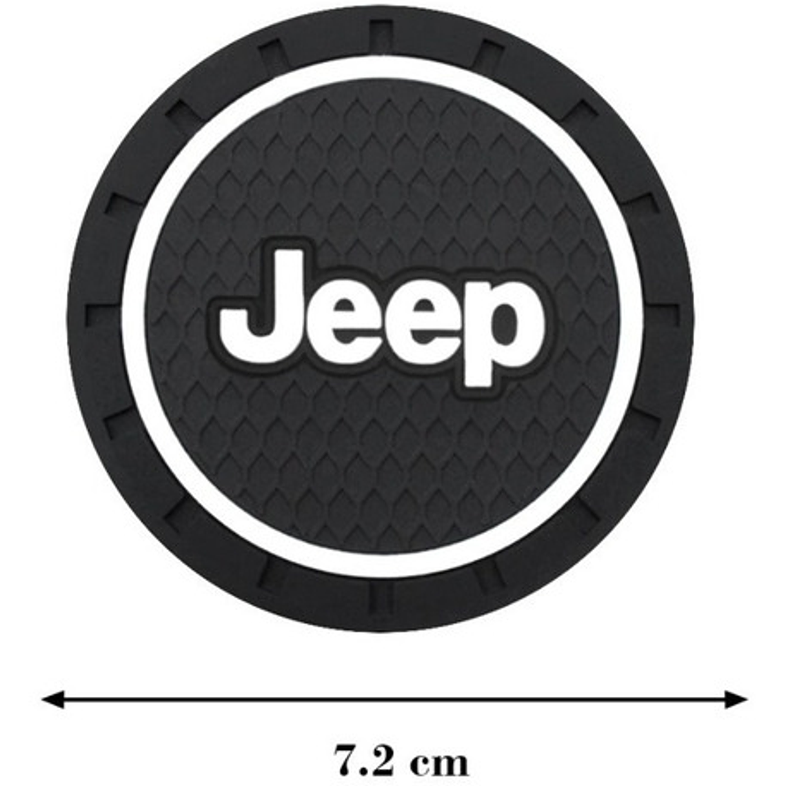Posa Vasos Goma 7cm Diámetro Logo Jeep X 2 Unidades Santiago 7