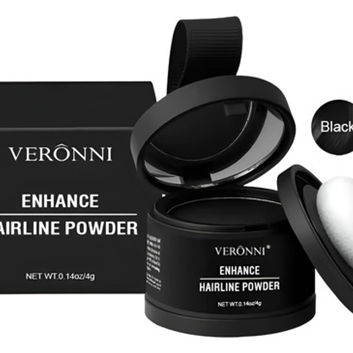 Tinte Temporal Cubre Canas Y Alopecia Veronni Polvo Colores 4