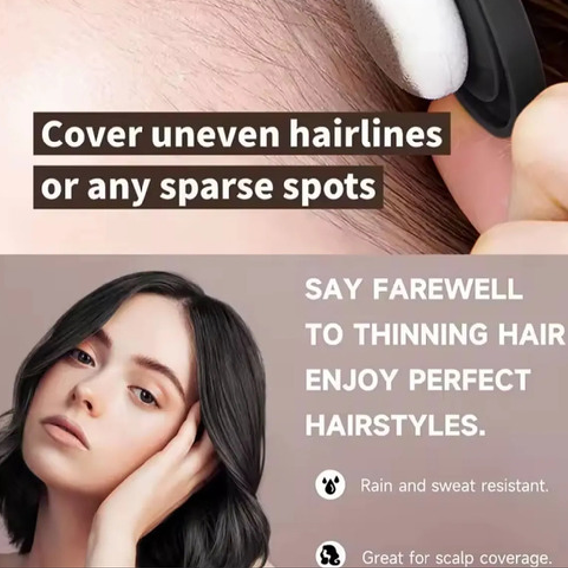 Tinte Temporal Cubre Canas Y Alopecia Veronni Polvo Colores 6