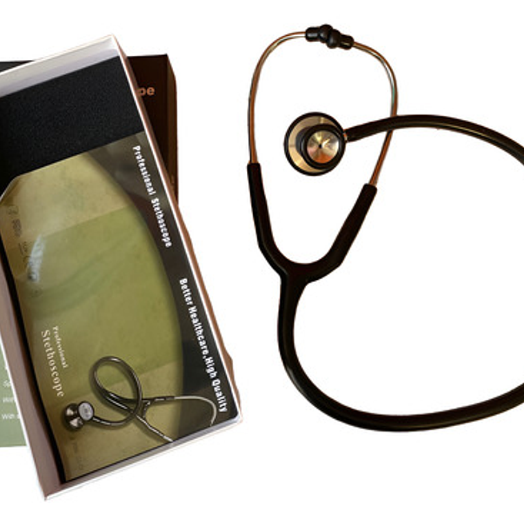 Estetoscopio Dual Fonendoscopio Doble Campana En Caja Negro 1