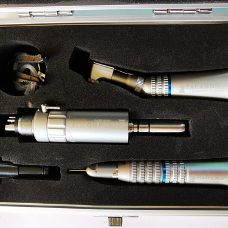 Micromotor Set Completo 4h Original Pacard En Caja Aluminio 6