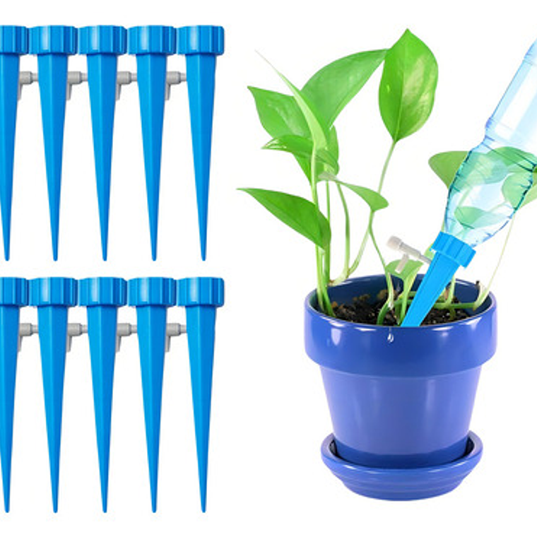 Estacas Riego Goteo Tlt Celeste 12 Uds Ajustable Para Botellas 4