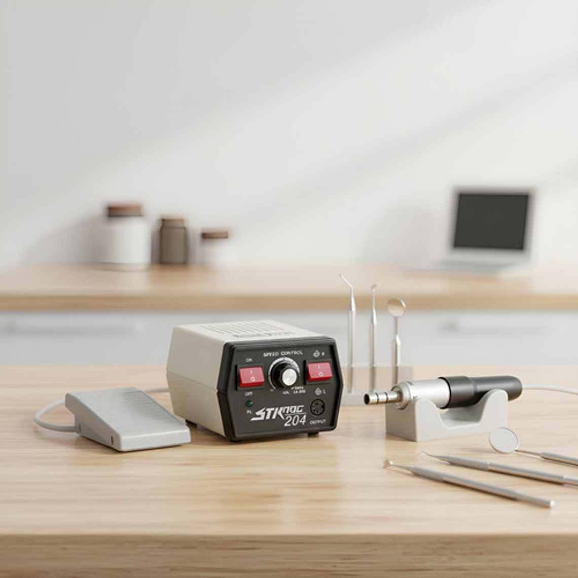 Micromotor Eléctrico Salida Dental / Podología Strong 204 E 6