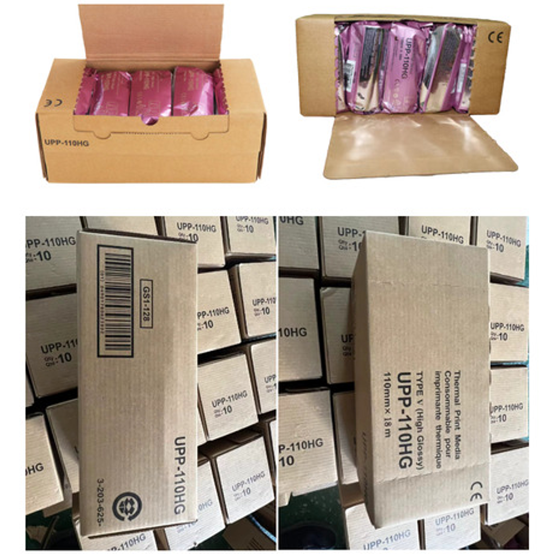 Pack 5 Papel Térmico Upp-110hg Para Impresora Sony 6