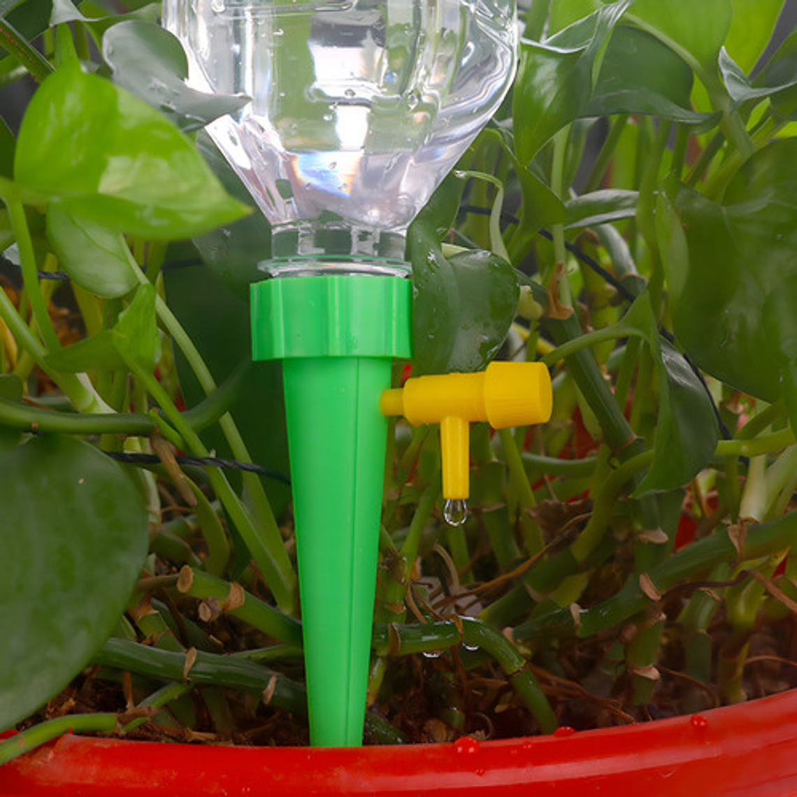 12 Estacas De Riego Por Goteo Cultivo Plantas Ecologico Color Verde Claro 3