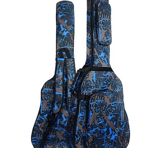 Funda Guitarra Acústica Music Style Estuche Express Color Azul