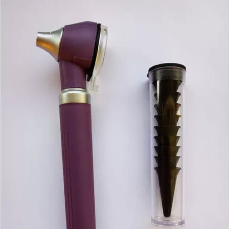 Otoscopio Led Optica +10 Conos Medico Reflejo Examen Colores Color Morado 2