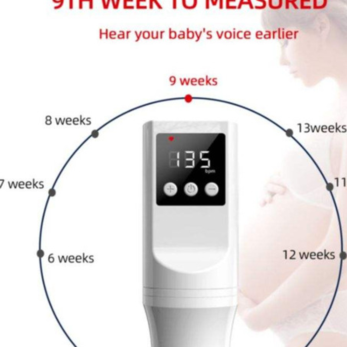 Monitor Fetal Doppler Latido Recargable Usb Agudeza Superior 4