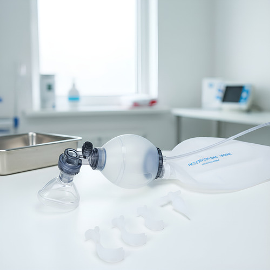 Resucitador Manual Ambu Mayor Capacidad Con Cánulas Edades 7