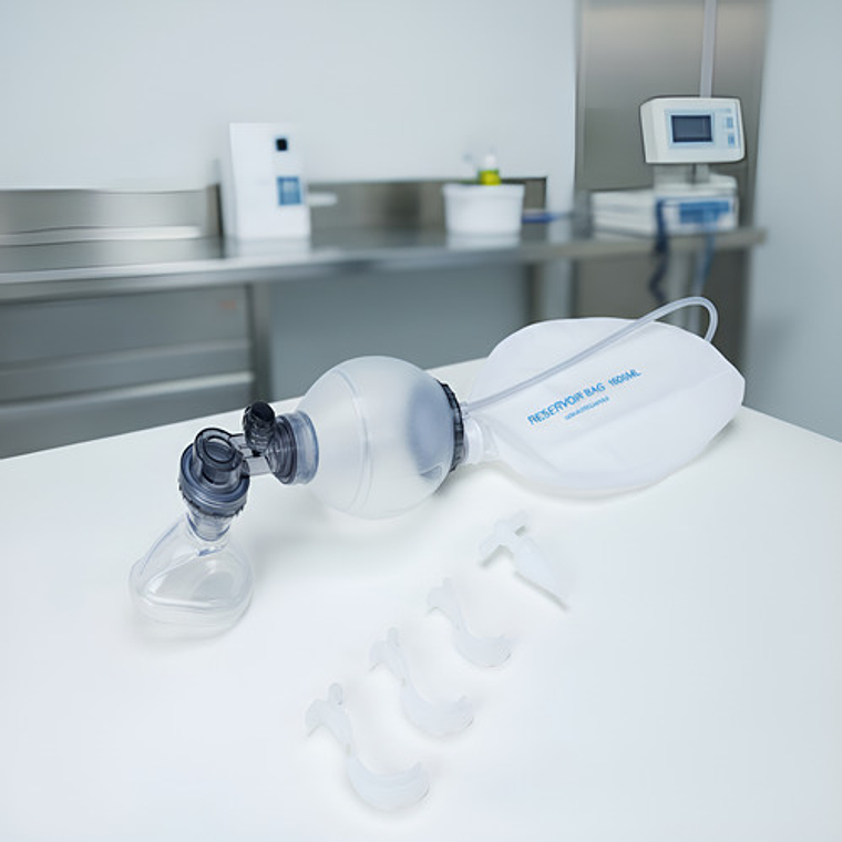 Resucitador Manual Ambu Mayor Capacidad Con Cánulas Edades 12