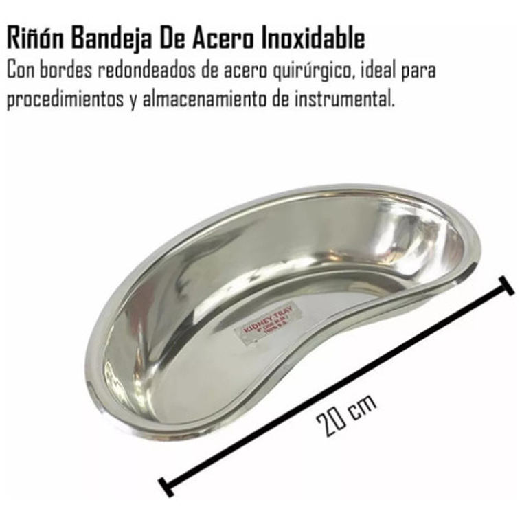 Bandeja Riñonera Acero Inoxidable Médico Dental Spa 20cms 3