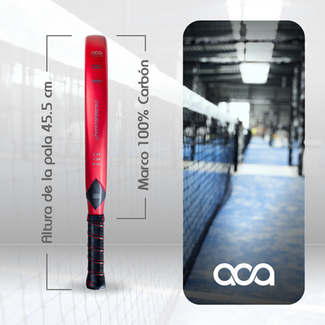 Pala De Pádel Aca Padel Palladium Ltd Color Negro Para Alto Rendimiento 6