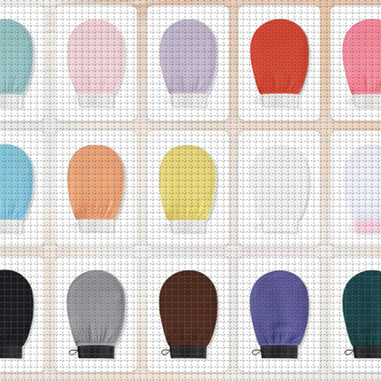 Guante Exfoliador Ducha Spa Colores Calidad Unidad Color Celeste 3