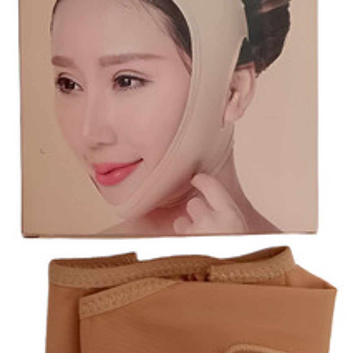 Mentonera Faja Facial Papada Rostro Medidas Full Color Beige Talla Xxl 1