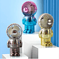 Mini Ventilador Usb Recargable Astronauta Portátil 14cm Color Dorado - Miniatura 4