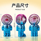 Mini Ventilador Usb Recargable Astronauta Portátil 14cm Color Azul - Miniatura 4
