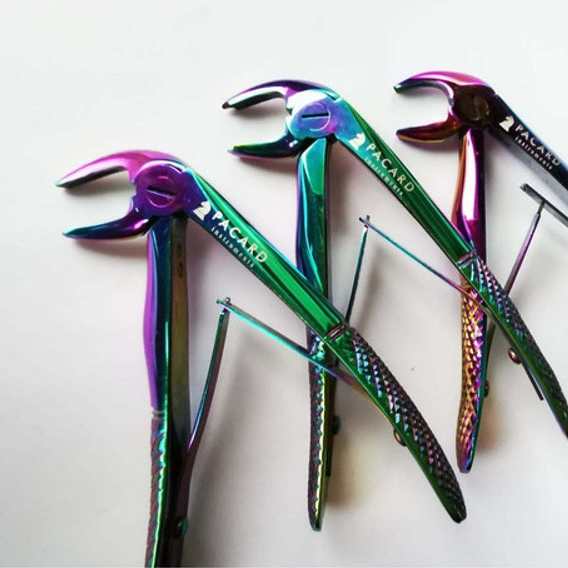 Set Completo Fórceps Pediátricos Arcoiris Pacard Estuche 8