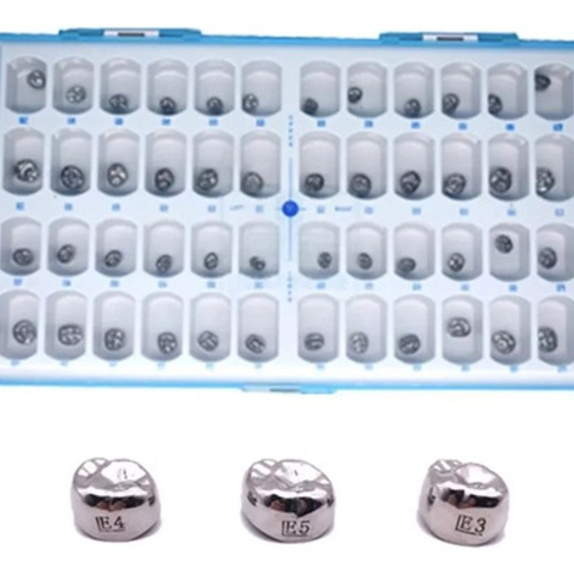 Set Coronas Metálicas Pediátricas Dental 48 Piezas Calidad 3