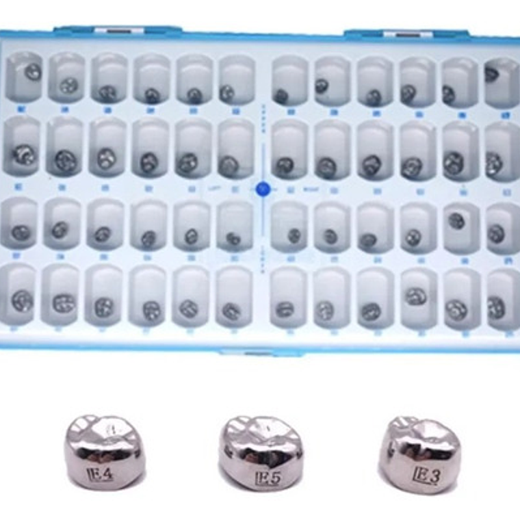 Set Coronas Metálicas Pediátricas Dental 48 Piezas Calidad 3