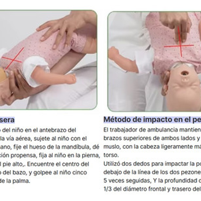 Maniquí Rcp Pediátrico Completo Ventilación Heimlich Muñeco 6