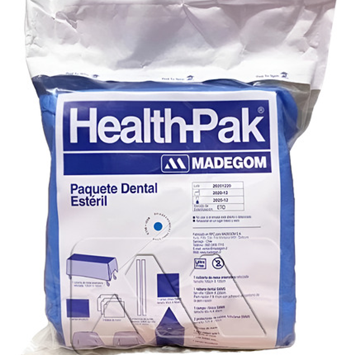 Paquete Dental Estéril Health Pak Quirúrgico Xxxl Todo En 1 1