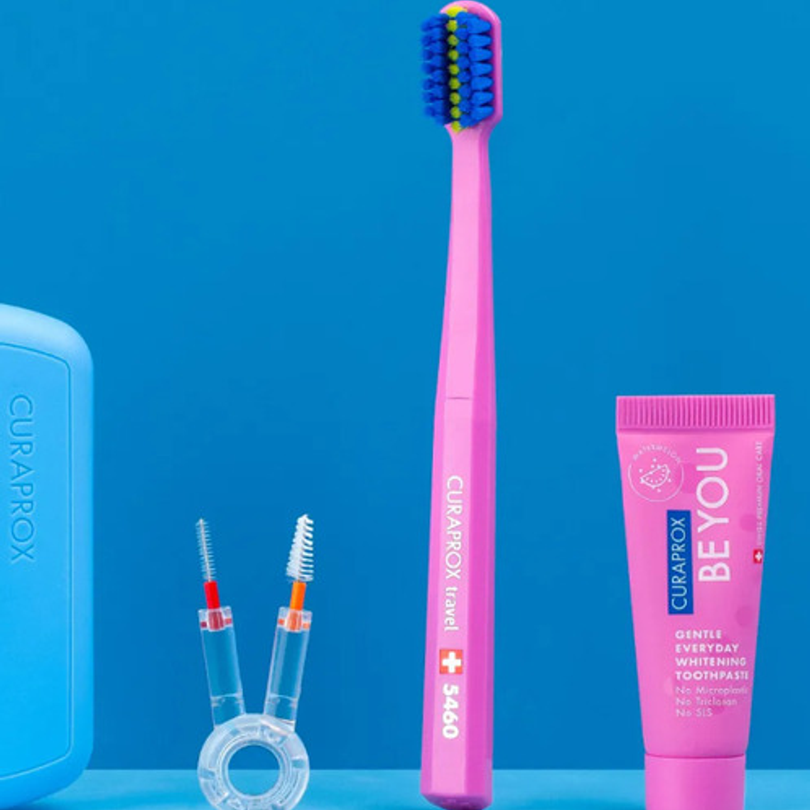 Set Dental Viaje Curaprox Ortodoncia Calidad Suiza Colores 9