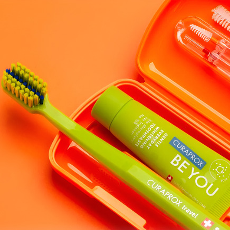 Set Dental Viaje Curaprox Ortodoncia Calidad Suiza Colores 14