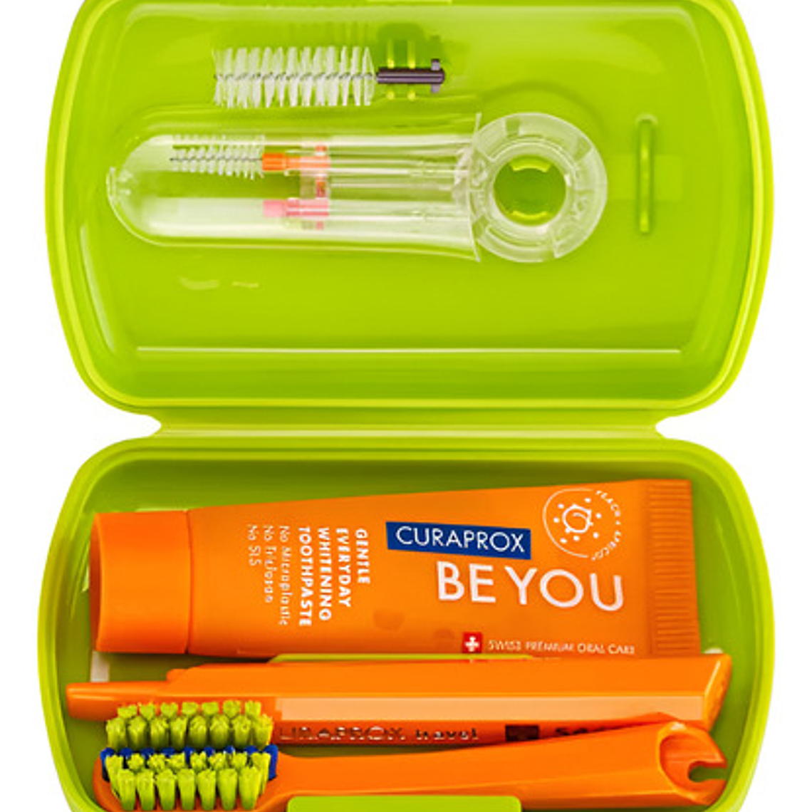 Set Dental Viaje Curaprox Ortodoncia Calidad Suiza Colores 19