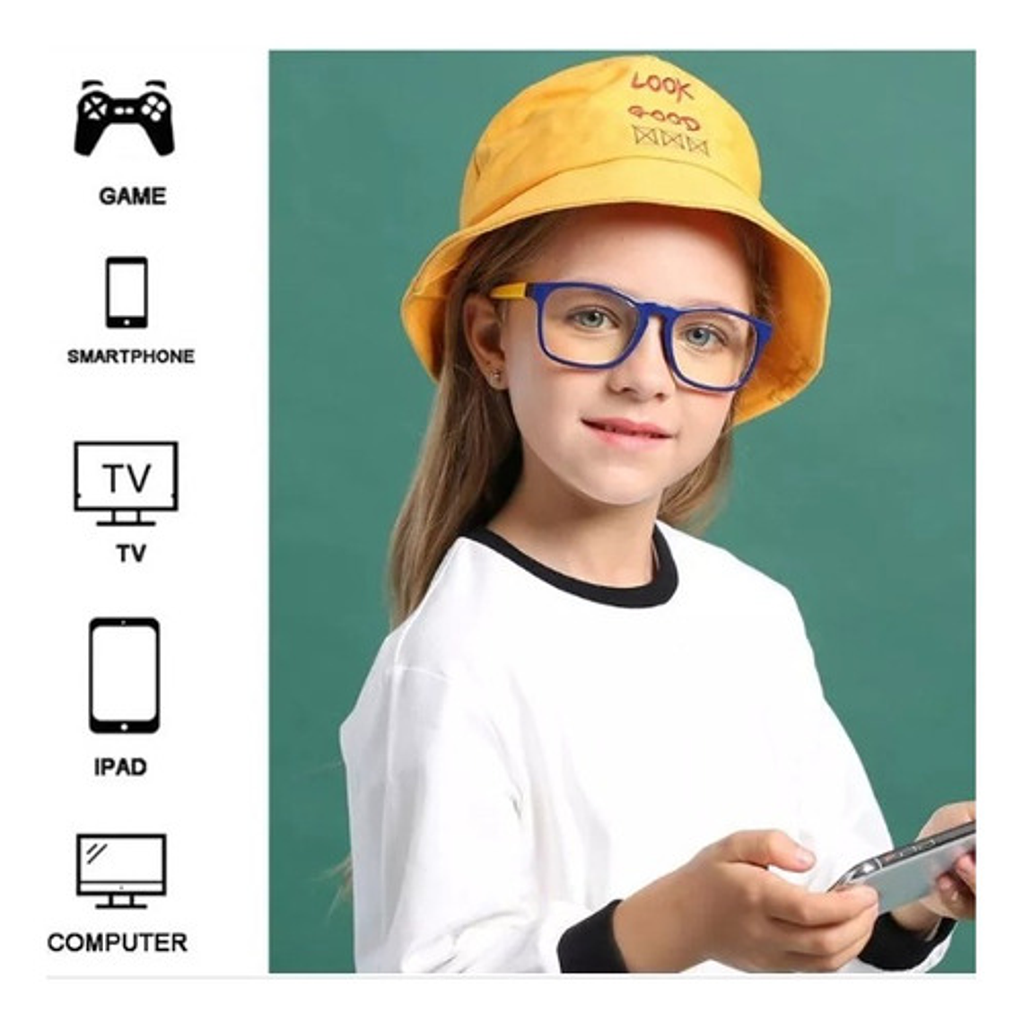 Lentes Bloqueo Luz Azul Gamers Niños Descanso De La Vista Color Rojo 4