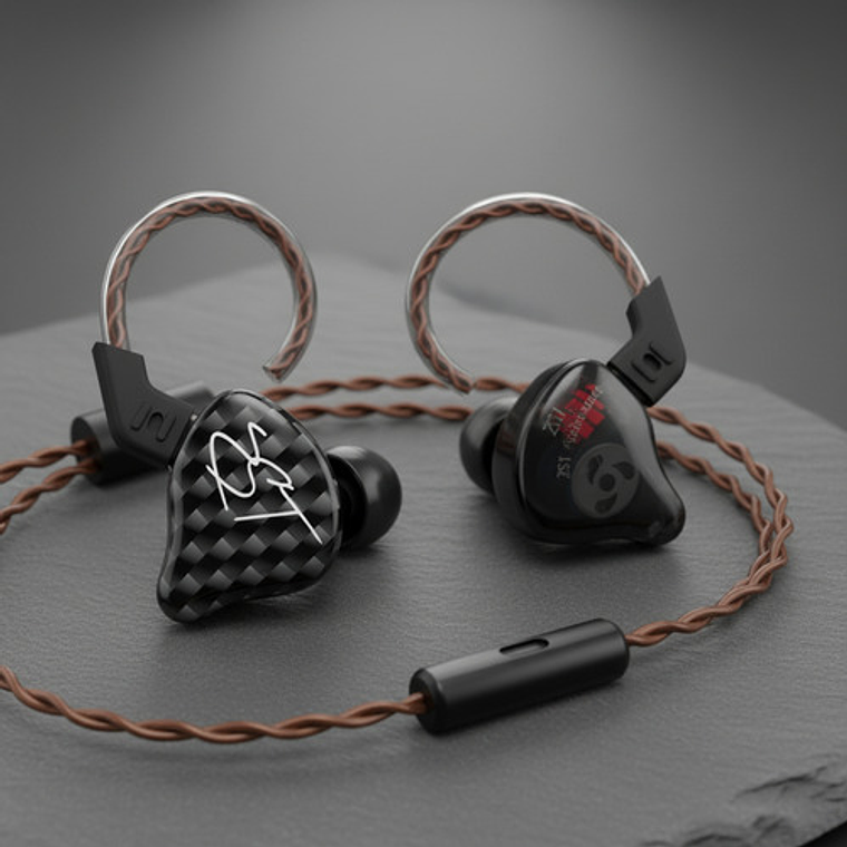 Auriculares In-ear Kz Zst With Mic Color Negro 10