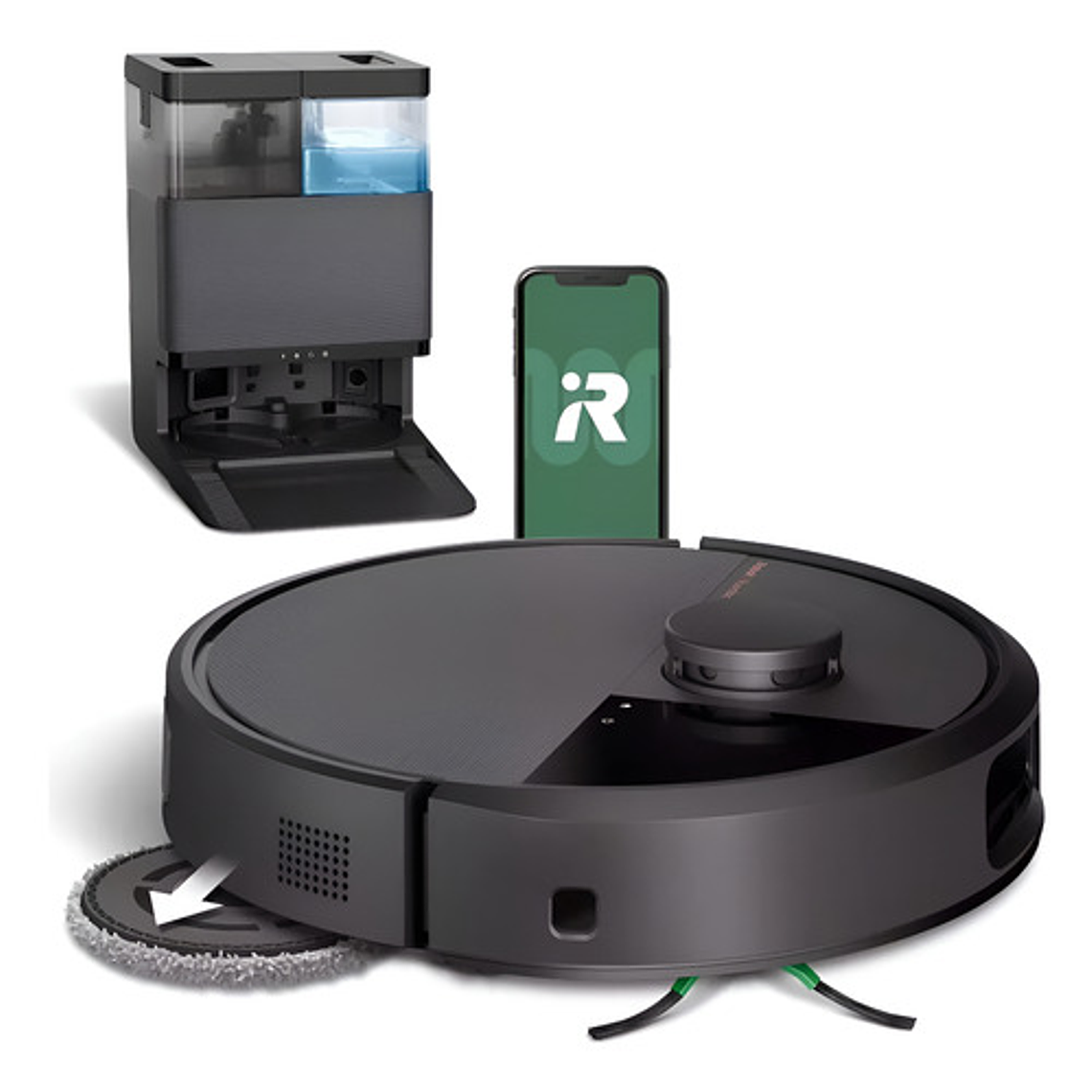 Roomba Combo 505 Plus Base Autolavado 70 Veces Potencia Voz Negro 1