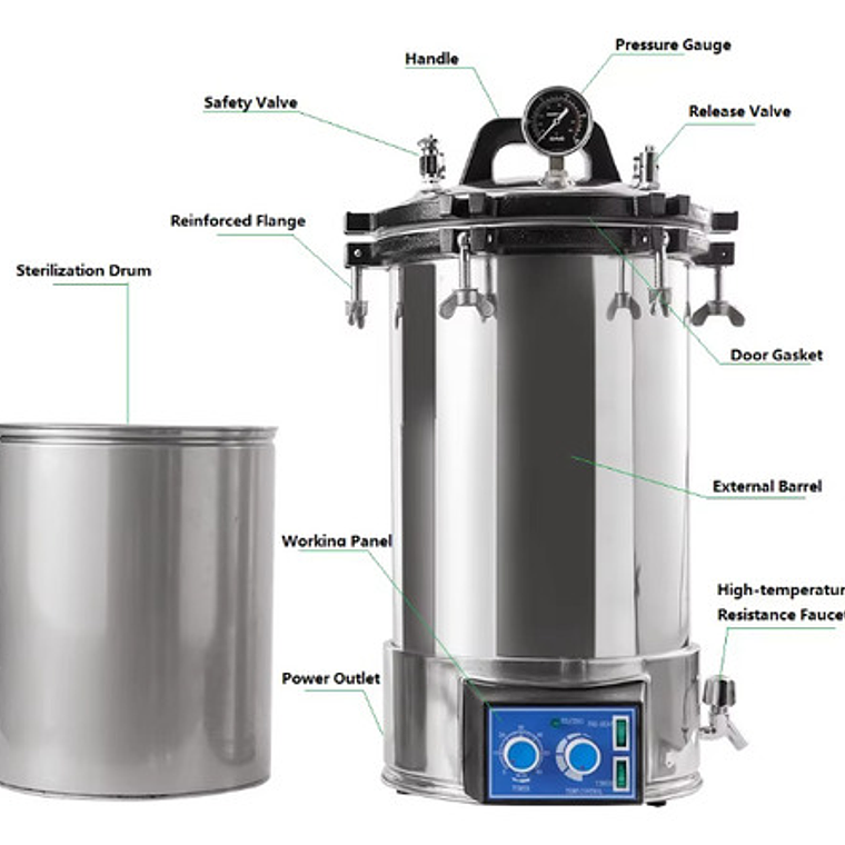 Esterilizador Autoclave Médico Pacard Único Panel T° 24l 3