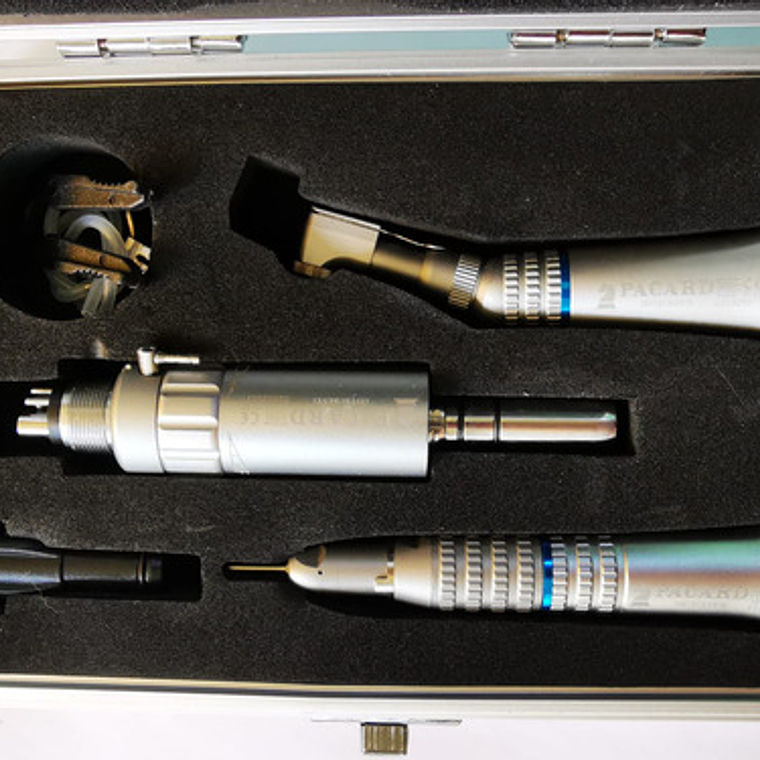 Micromotor Completo 4h Pacard En Caja Aluminio Color Con Maletín Aluminio 6