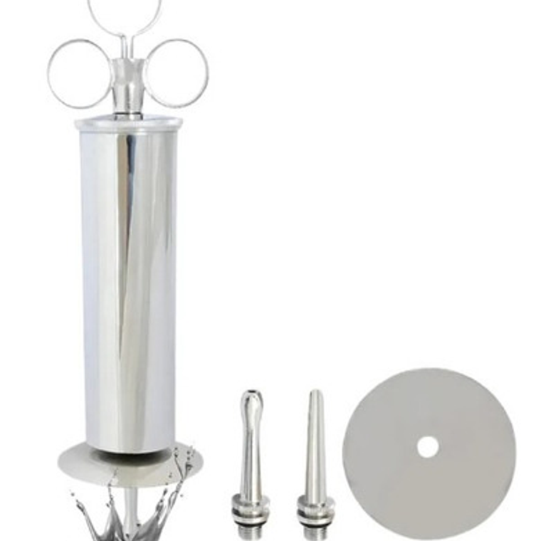 Jeringa Acero Inoxidable 100cc Pacard Capacidad En Volumen 100 Ml 3