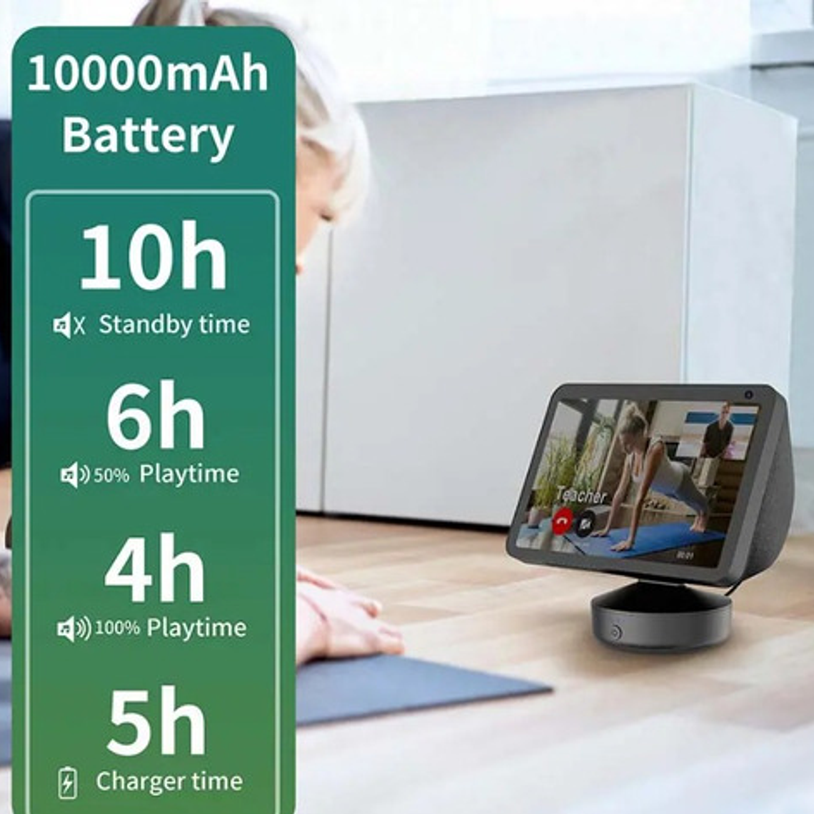 Inalámbrica Recargable Alexa Echo Show 8 Color Negro 3